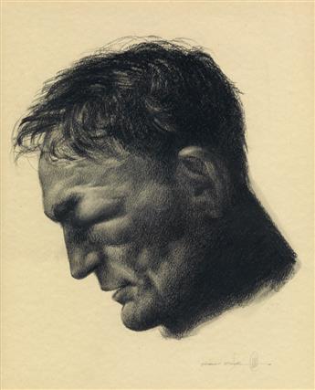 (SPORTS. BOXING. OLYMPICS. FOOTBALL.) ROBERT RIGER. Group of 3 Drawings.